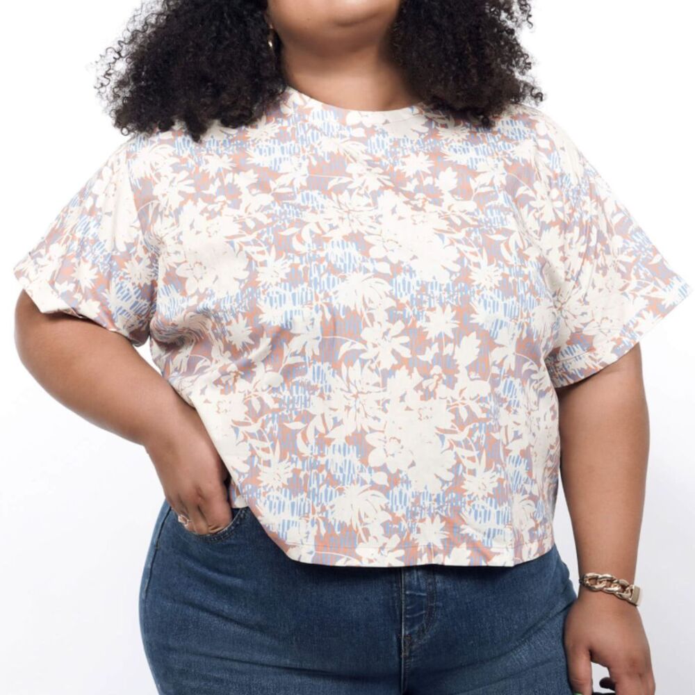 Wildfang The Essential Boxy Top – Woodblock Floral - XS
